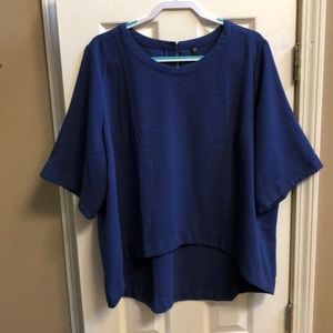 Melissa McCarthy Seven7 Navy Crop Top 2X